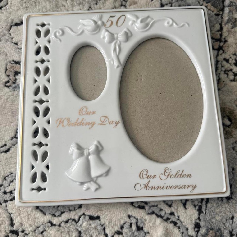 Russ‎ Wedding day and golden anniversary photo frame 50th
